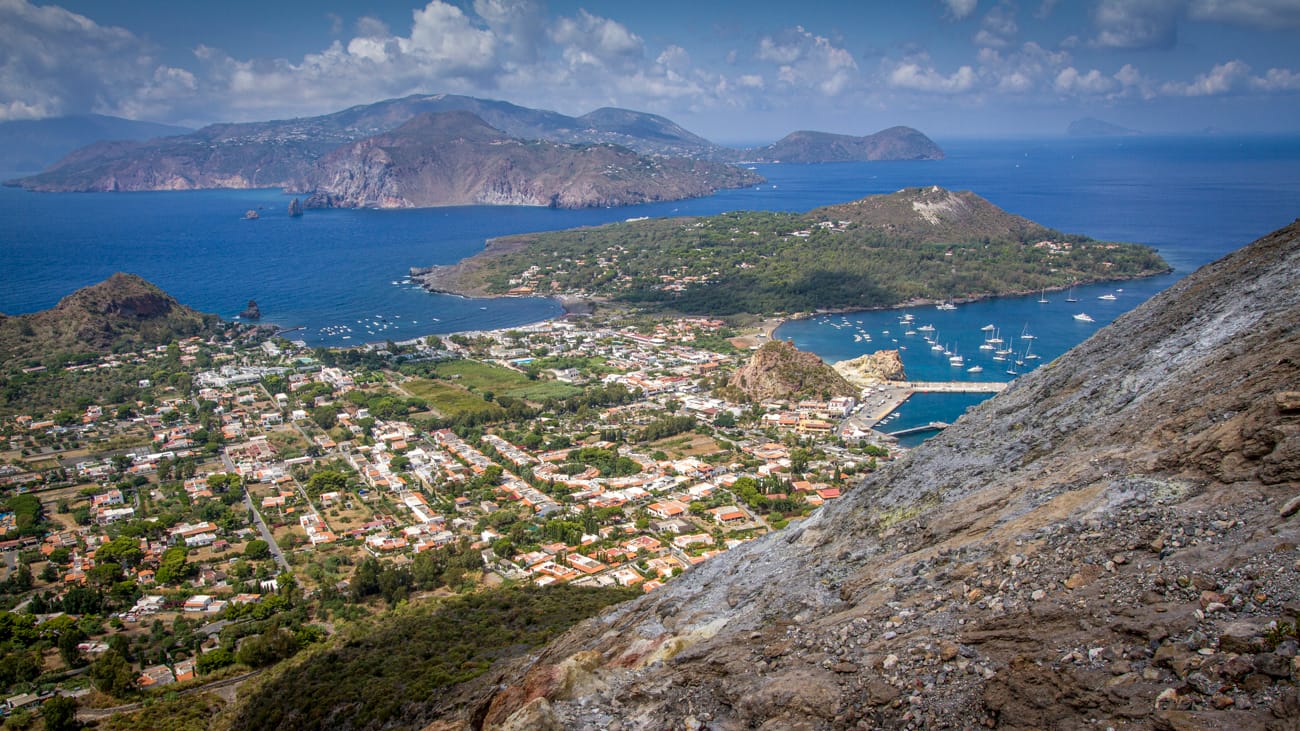 At the top of the Vulcano, Italy