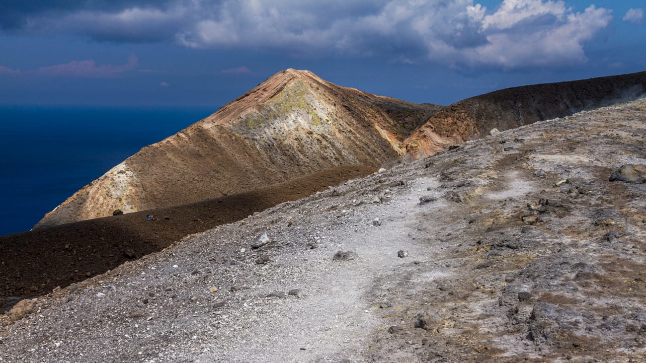 At the top of the Vulcano, Italy