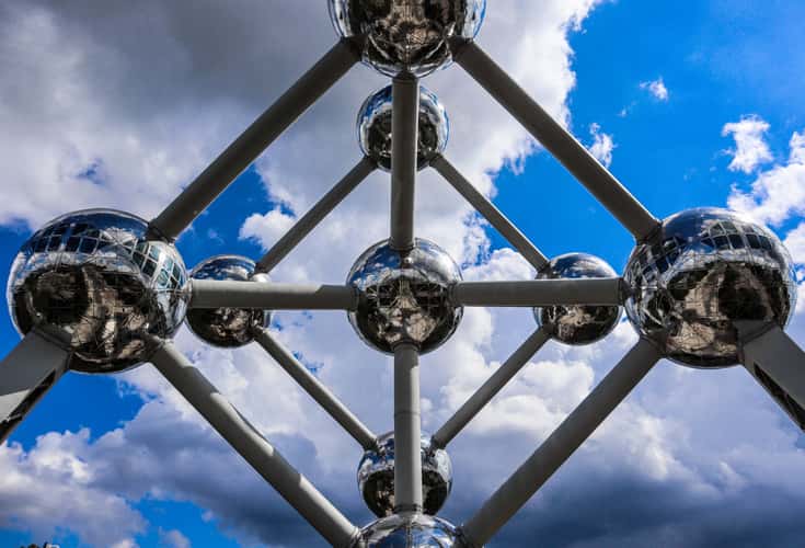 Close-up of Atomium, Brussels