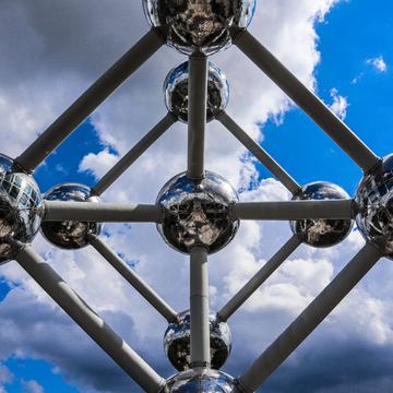 Close-up of Atomium, Brussels, Belgium