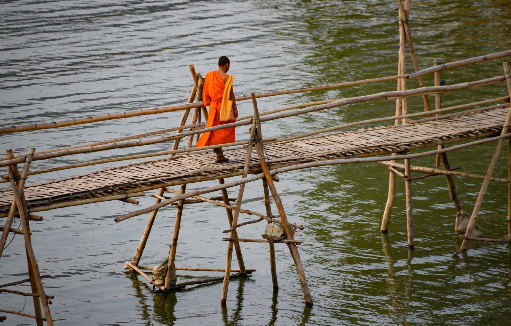 bamboo bridge, Lao