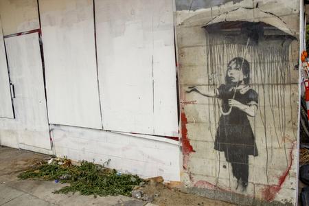 Banksy's Umbrella Girl