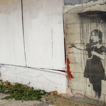 Banksy's Umbrella Girl, USA