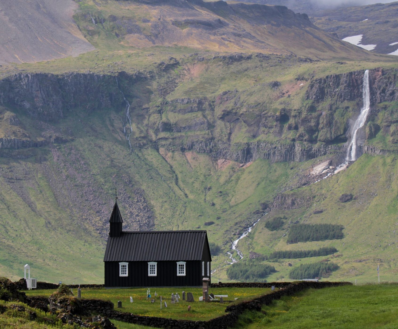 View of Búðakirkja, Snæfellsnes Peninsula, Iceland