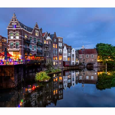 Delfshaven during Blue Hour, Netherlands