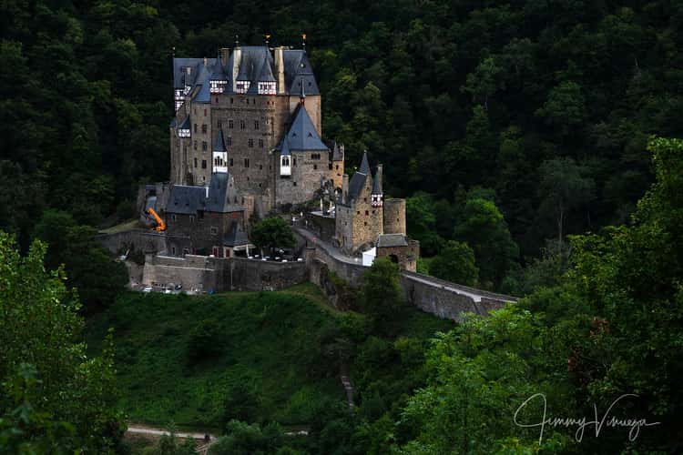 View of the east side of Eltz Castle