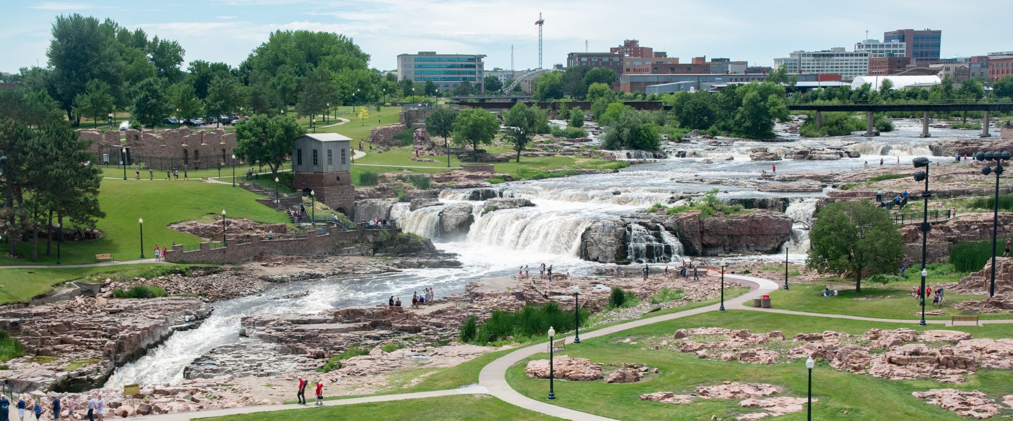 Falls Park, Sioux Falls, South Dakota, USA