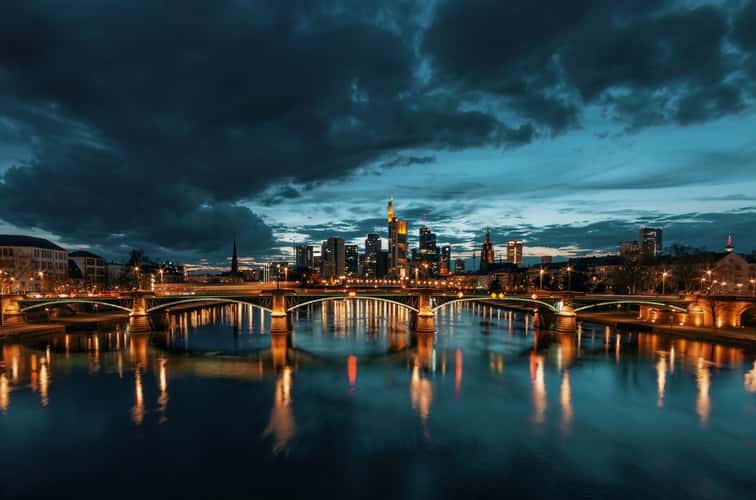 View from the Flößerbrücke, Frankfurt am Main