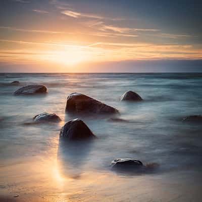 Glowing stones, Arkona, Germany