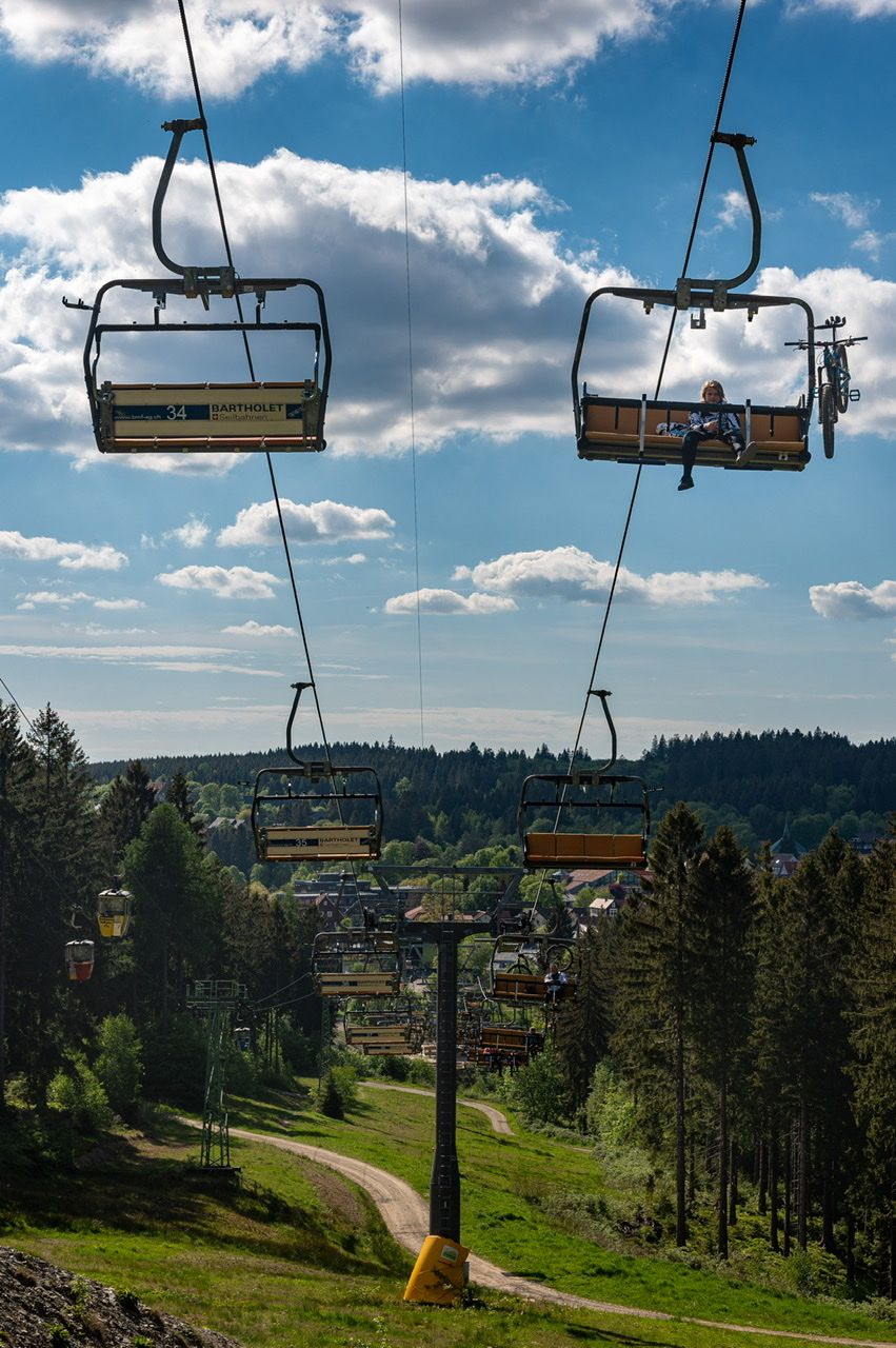 Cable car at the Bocksberg Hut, Germany