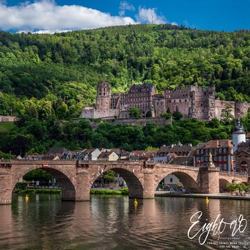 Neckar River and Castle, Heidelberg, Germany