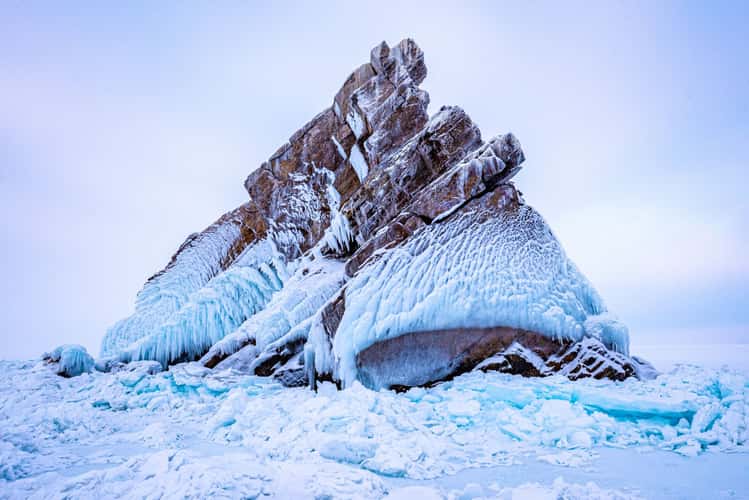 Island in winter