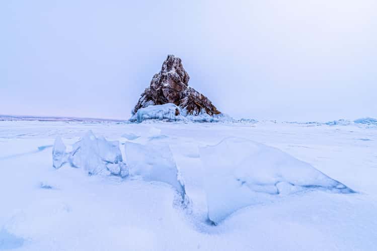 Island in winter