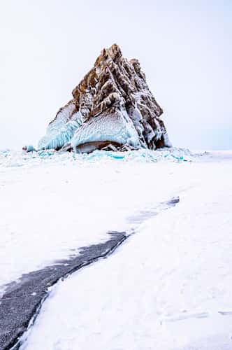 Island in winter