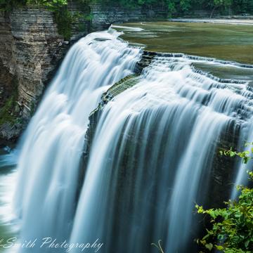 Letchworth State Park Middle Falls with Face, USA
