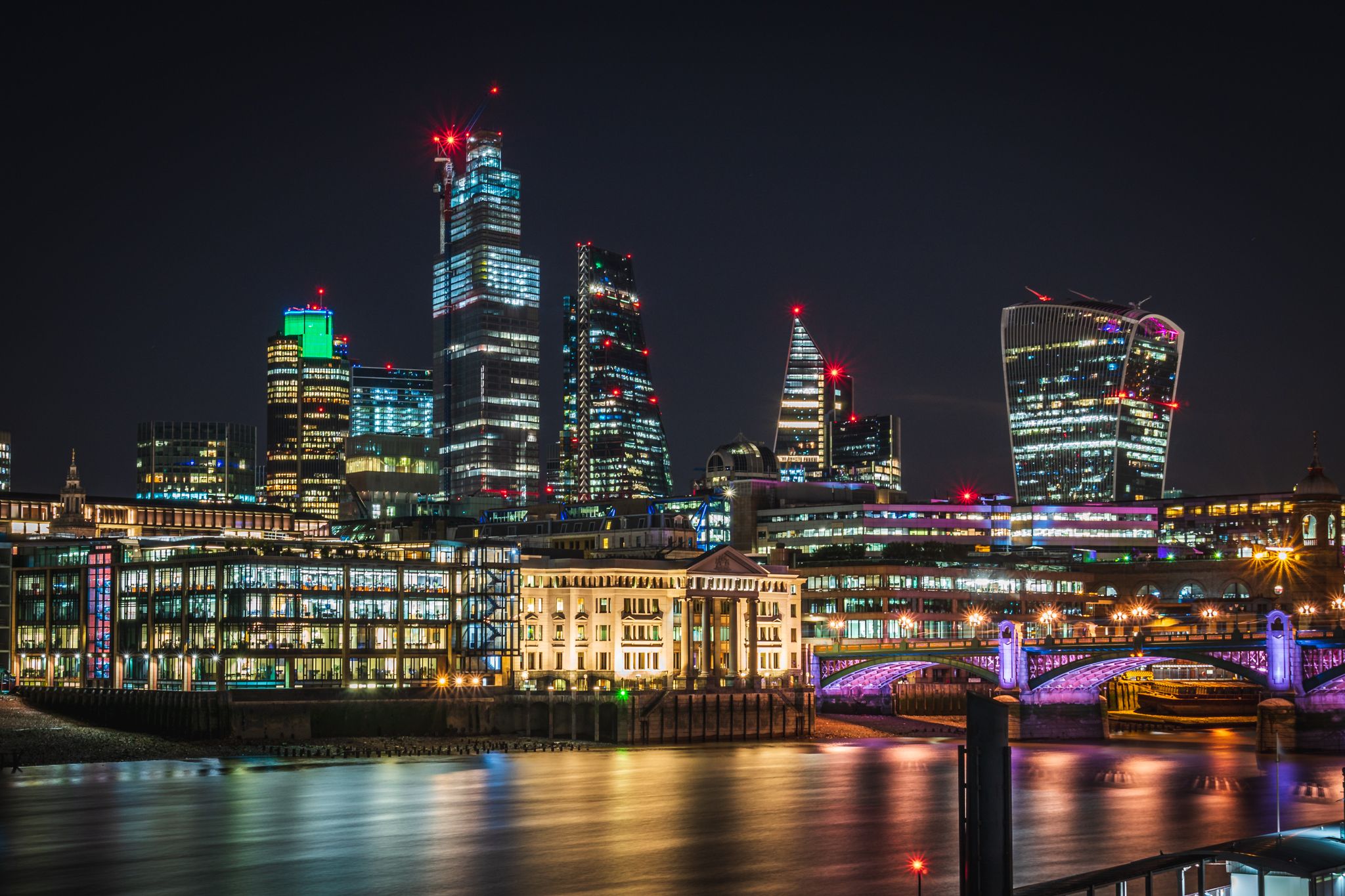 London, river side, by the Millenium Bridge, United Kingdom