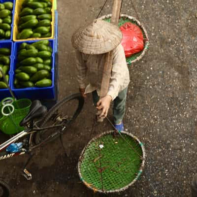 Long bien market, Vietnam