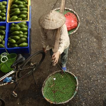 Long bien market, Vietnam