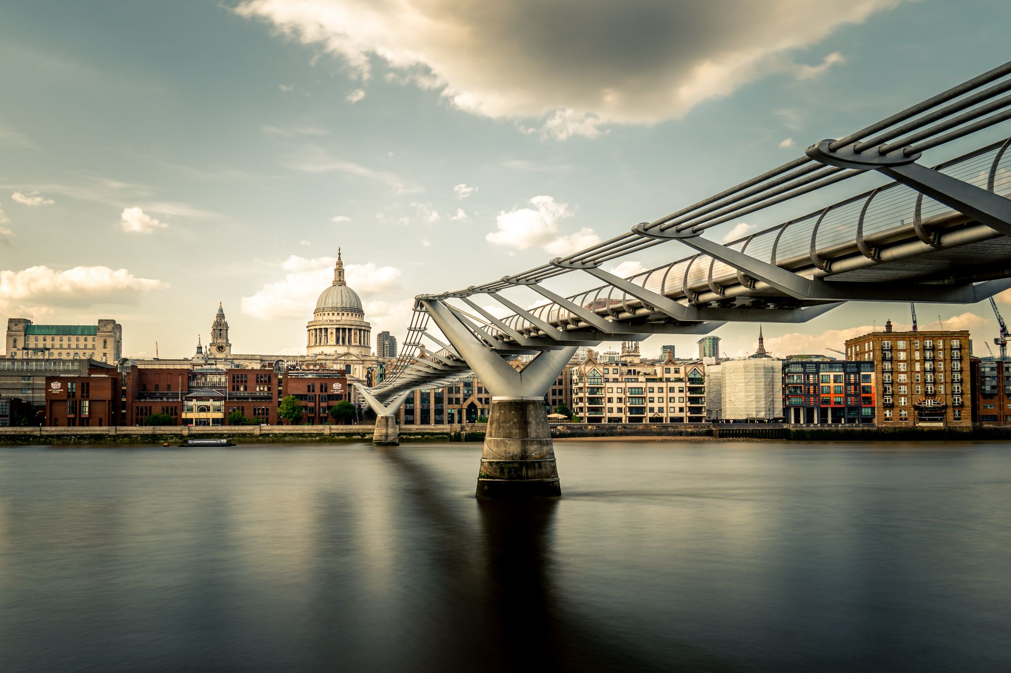 Millennium Bridge and St. Pauls, London, United Kingdom