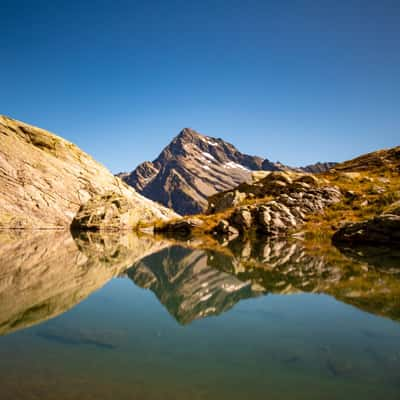 Mountain lake near the Windgällenhütte, Switzerland