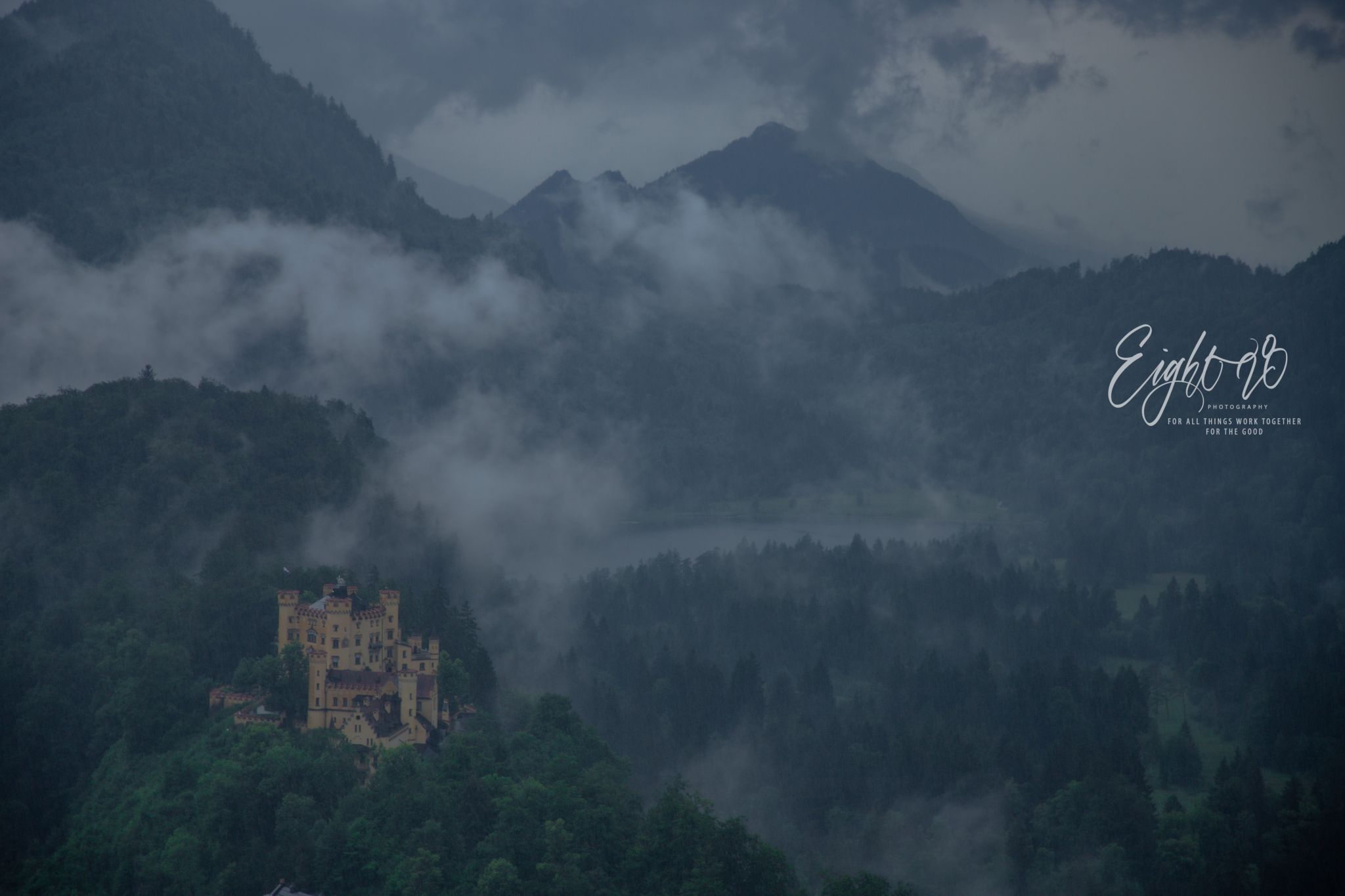 Neuschwanstein Castle form Hohenschwangau Castle, Germany