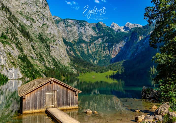 Boathouse at Lake Obersee, Bavaria