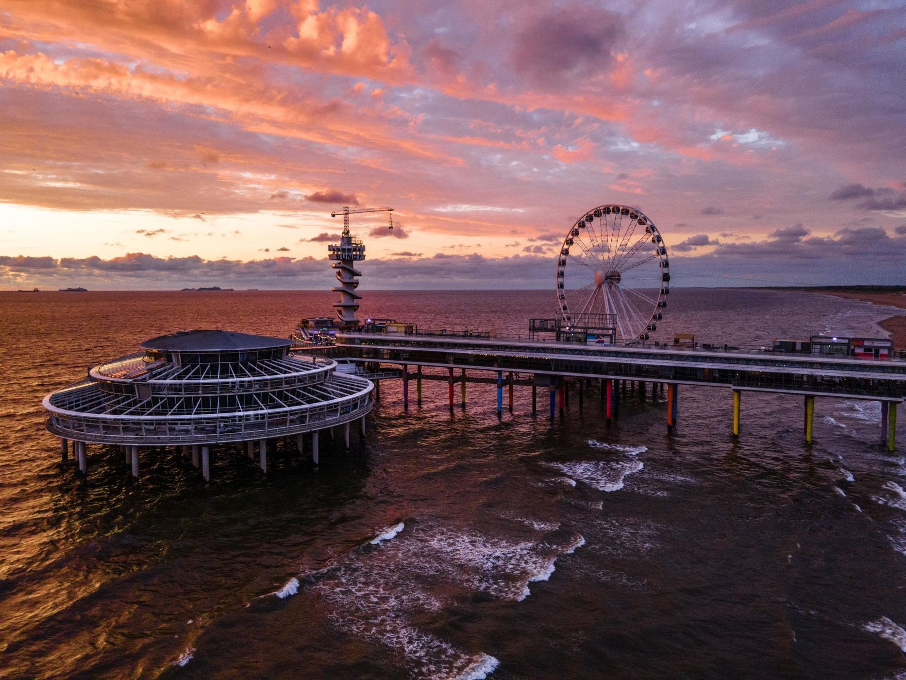 Scheveningen Pier Arial View, Netherlands