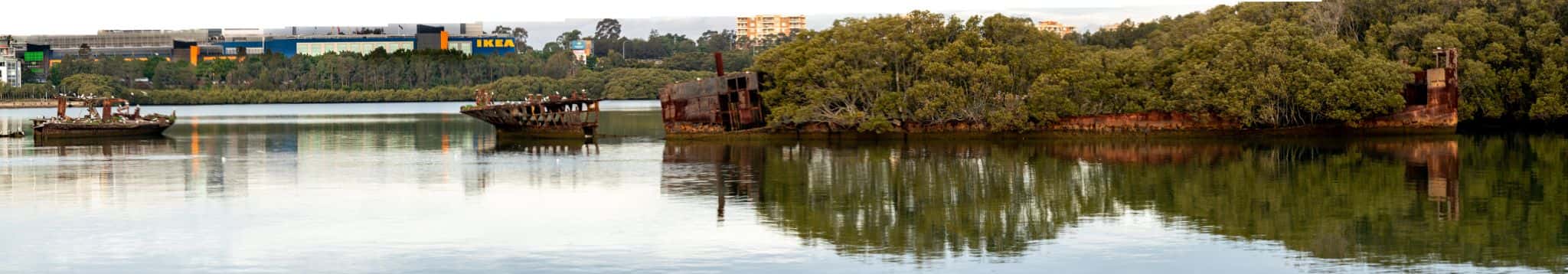 Shipwreck graveyard Homebush Sydney