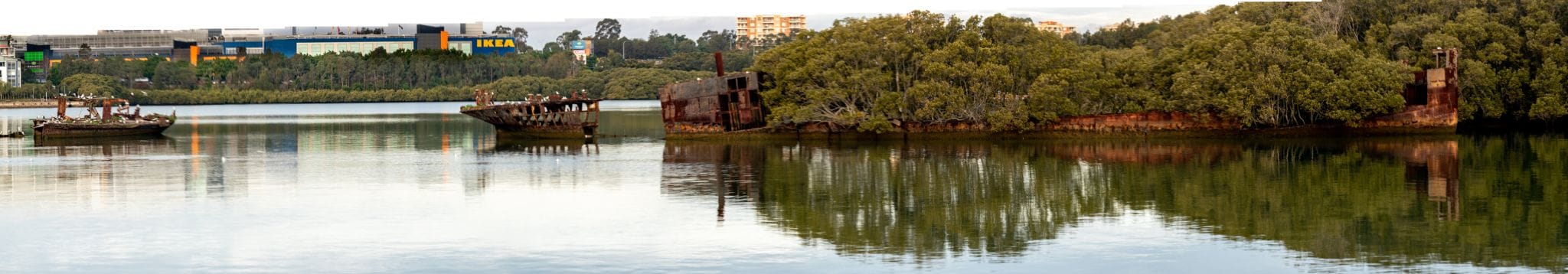 Shipwreck graveyard Homebush Sydney, Australia