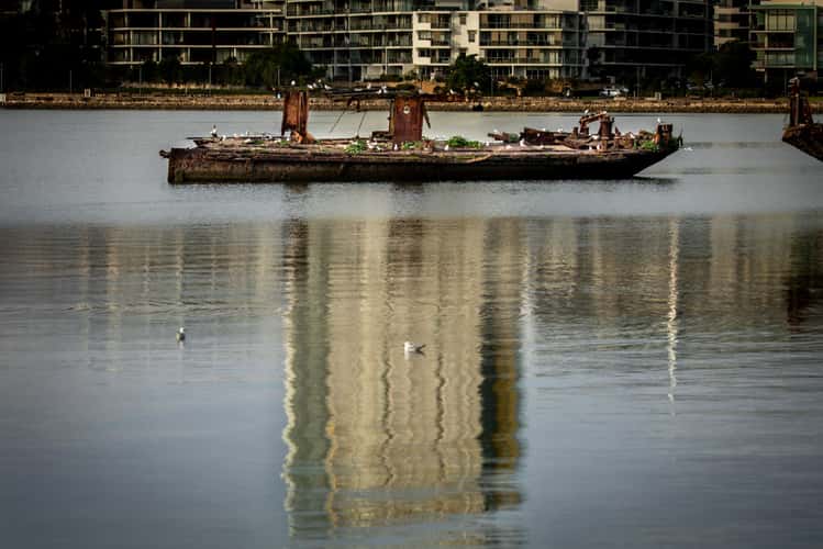 Shipwreck & reflection of SS Mortlake Sydney Olympic Park