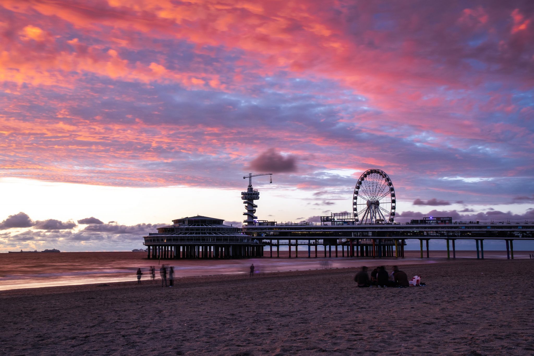 Southern view of Scheveningen Pier, Netherlands