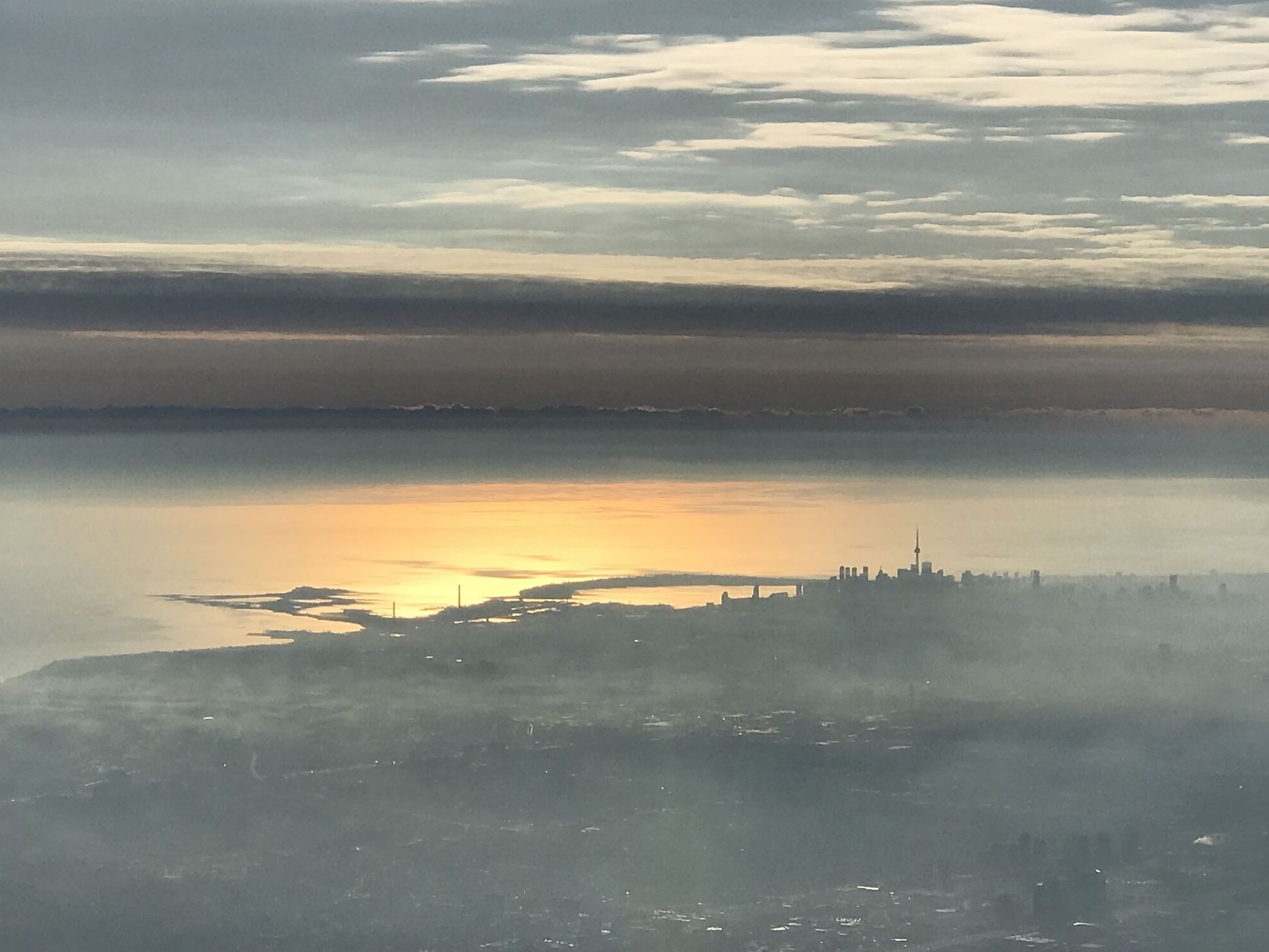 Toronto from the plane, Canada