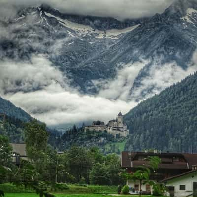 Taufers Castle and the Dolomites, Italy