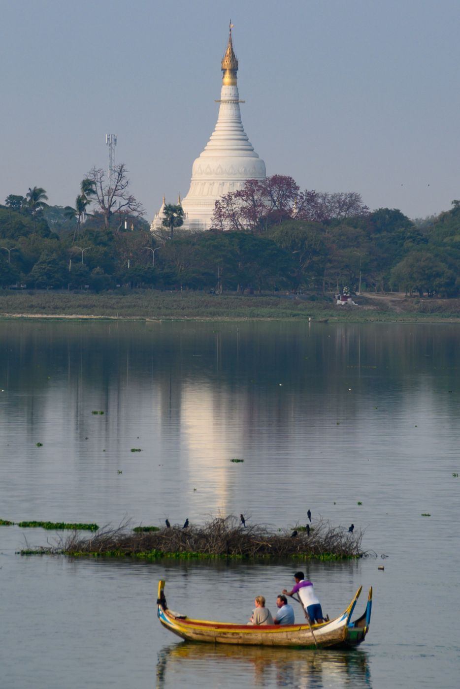 View from the U Bein Bridge, Myanmar