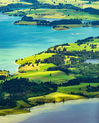 View from Tegelberg to Forggensee