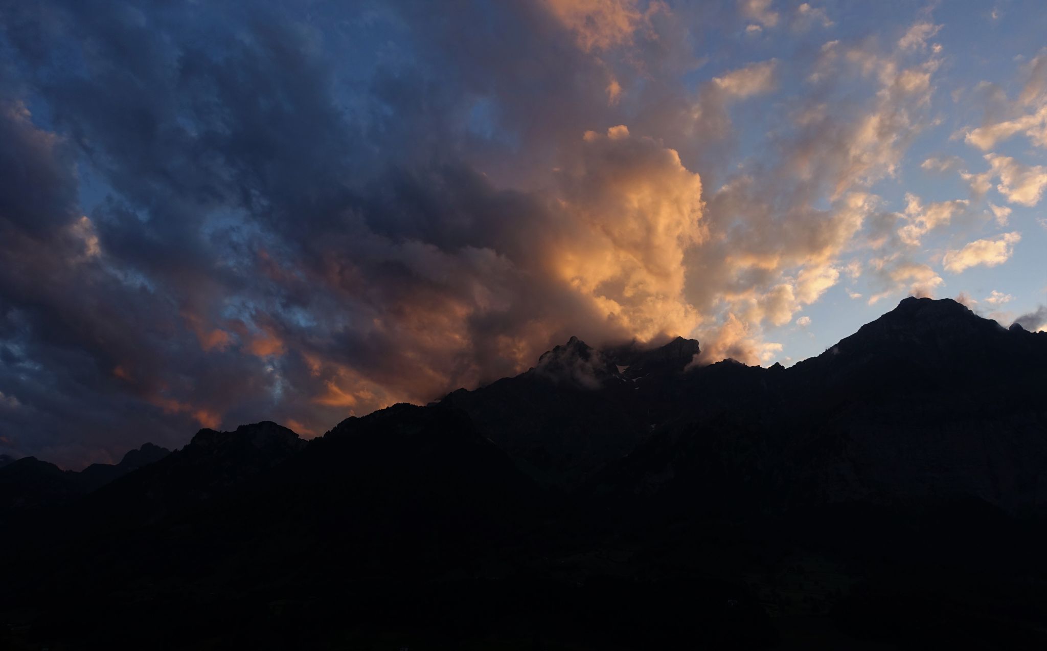 View on Mitlödi/GL, Switzerland