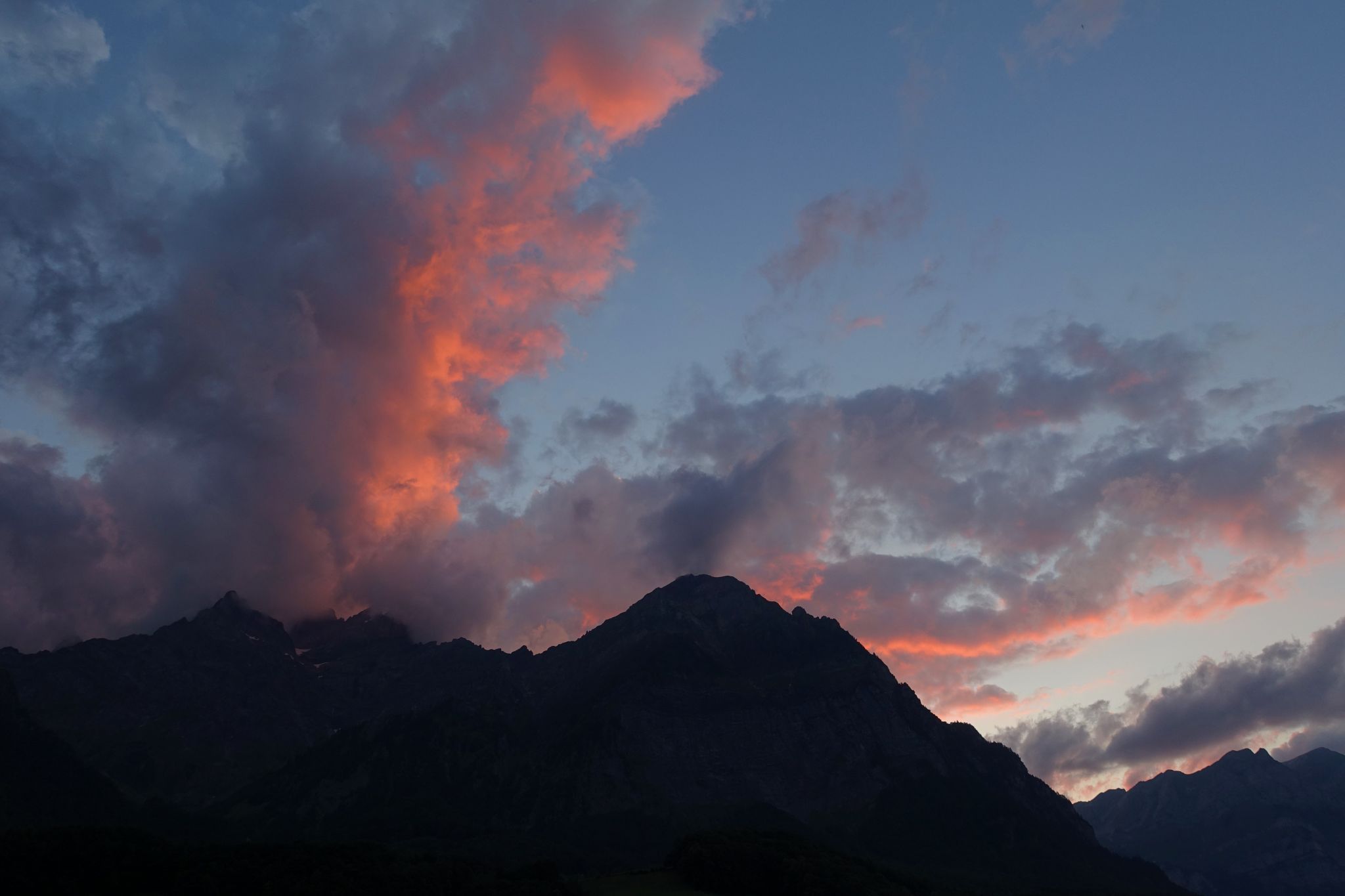 View on Mitlödi/GL, Switzerland