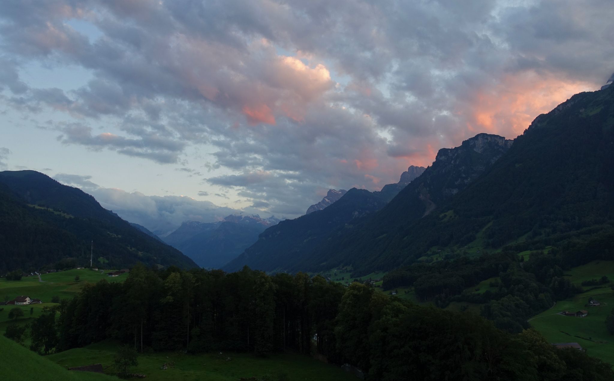 View on Mitlödi/GL, Switzerland