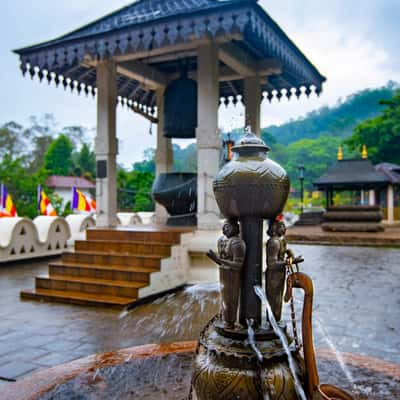 Water fountain Temple of the Sacred Tooth Kandy, Sri Lanka