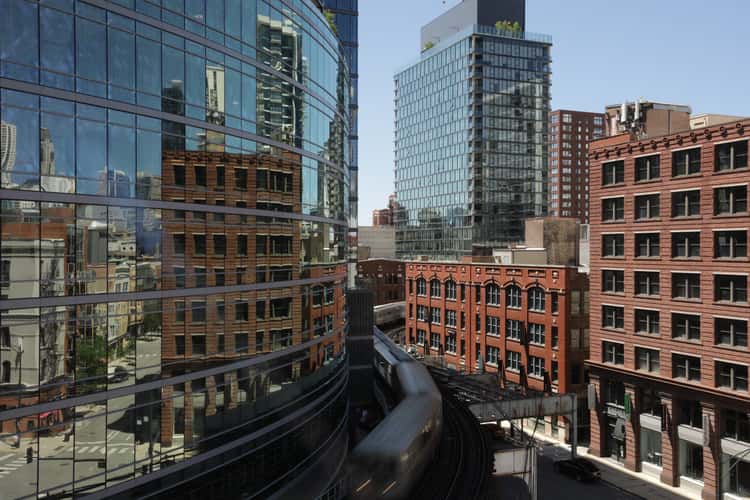 Train from Wells Kinzie Garage, Chicago