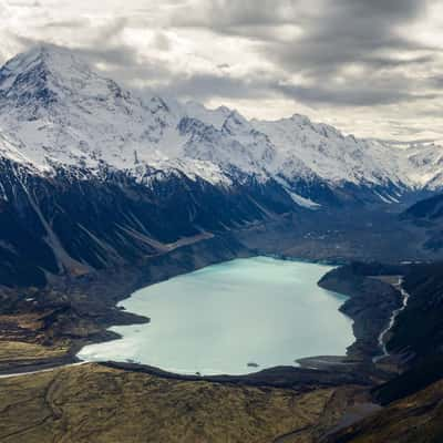 Aoraki/Mount Cook from the air, New Zealand