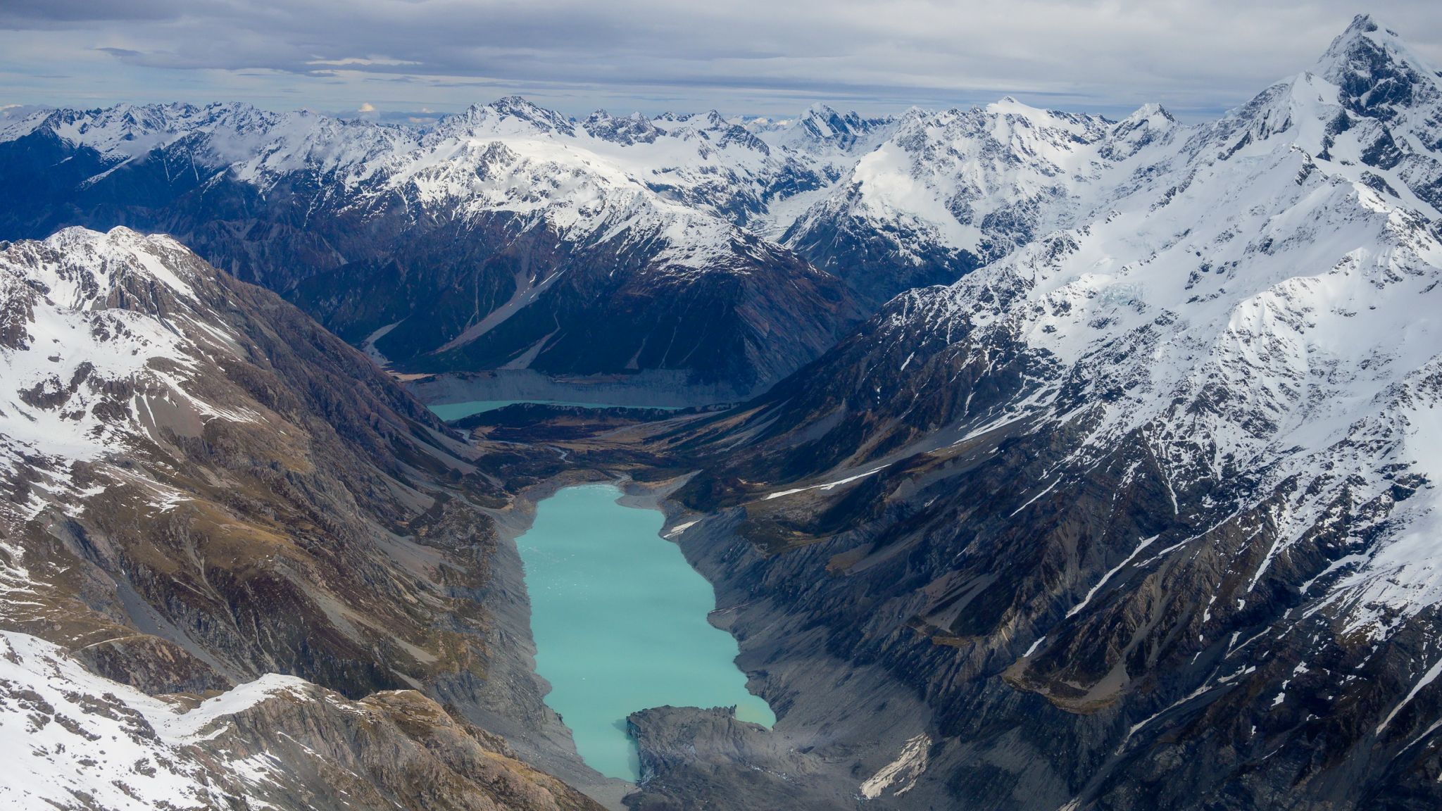 Aoraki/Mount Cook from the air, New Zealand