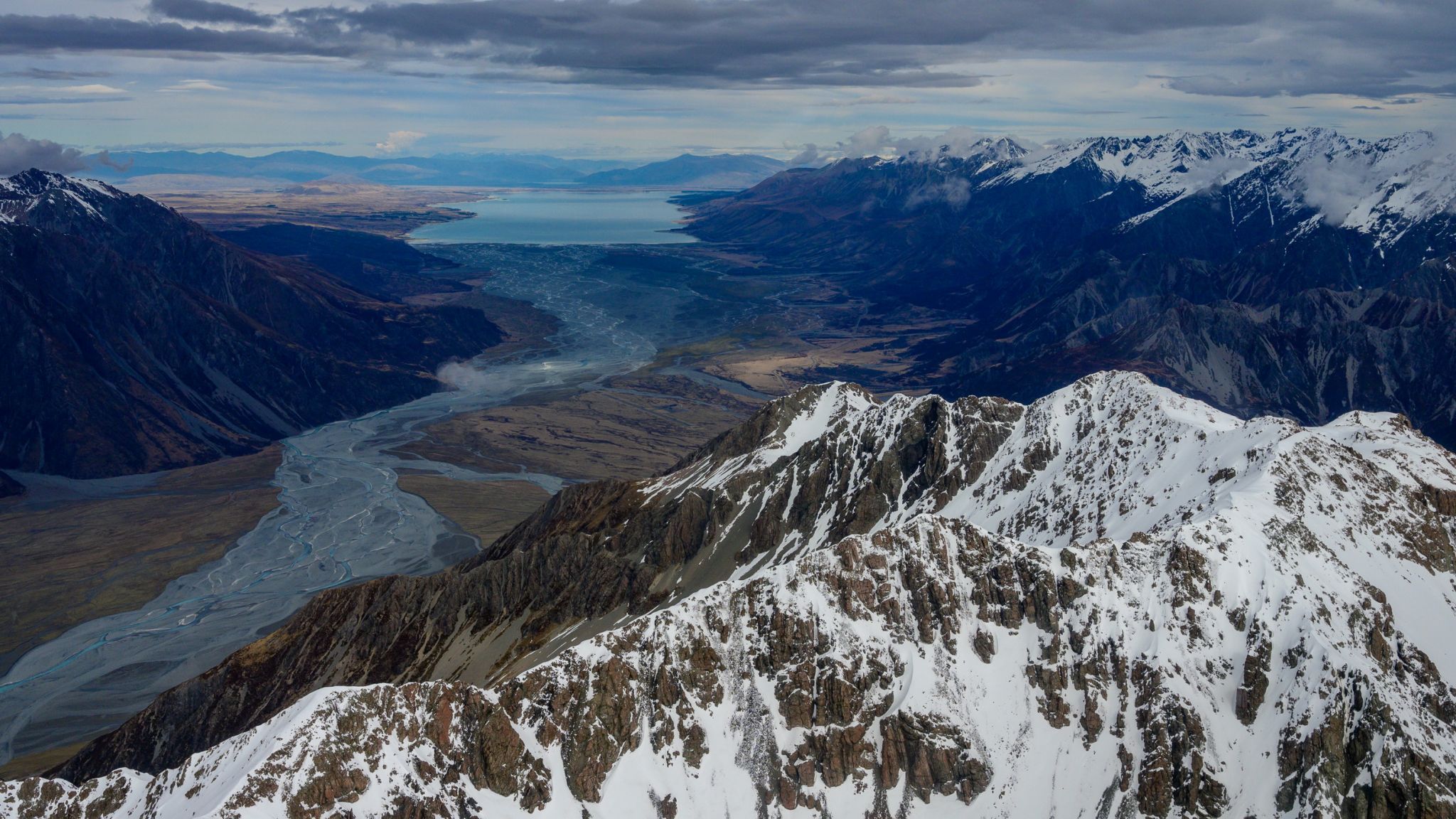 Aoraki/Mount Cook from the air, New Zealand