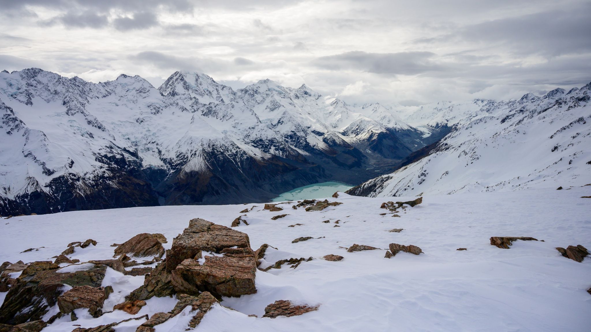 Aoraki/Mount Cook from the air, New Zealand