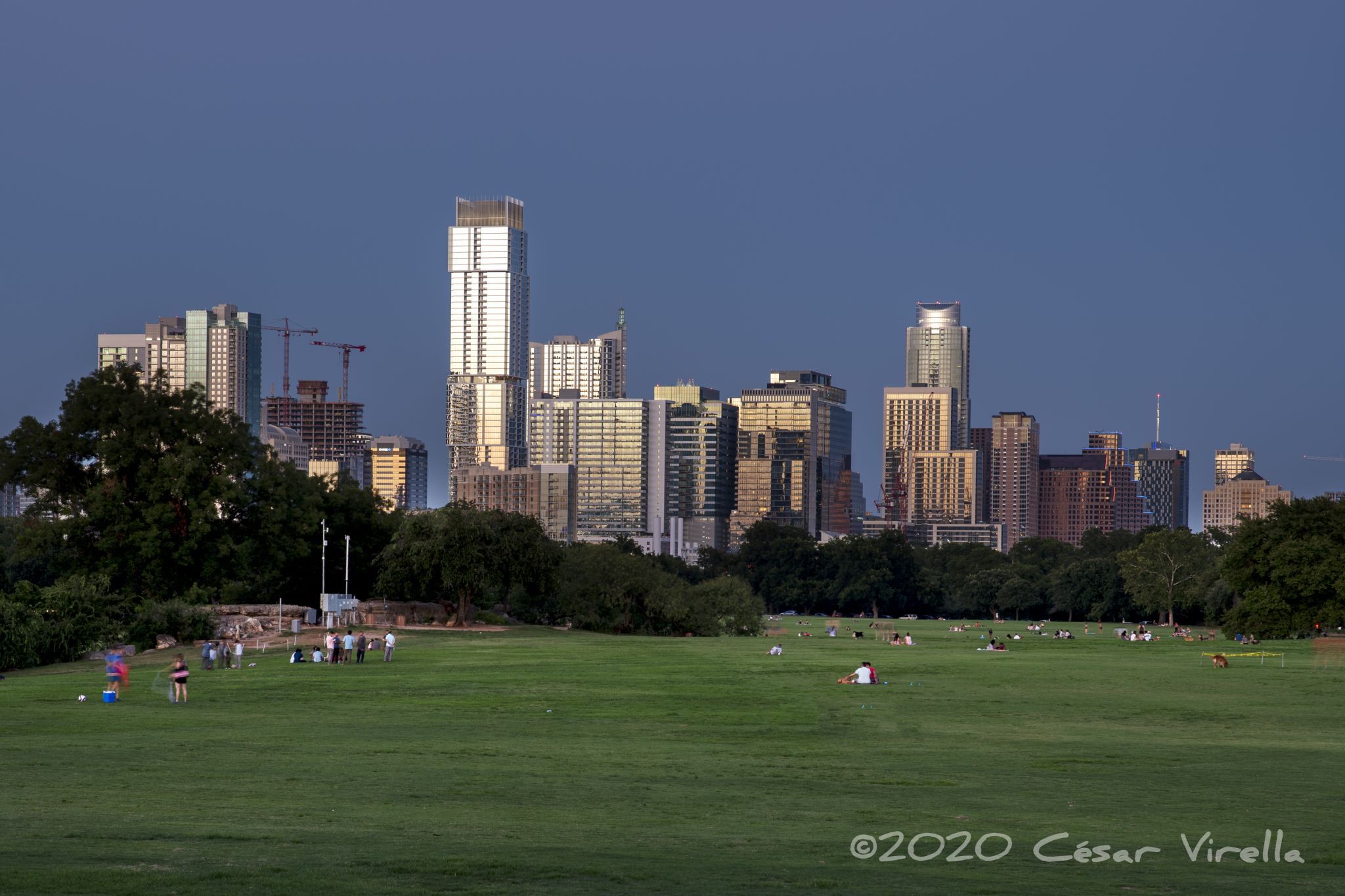 Austin Skyline from Zilker Park, USA