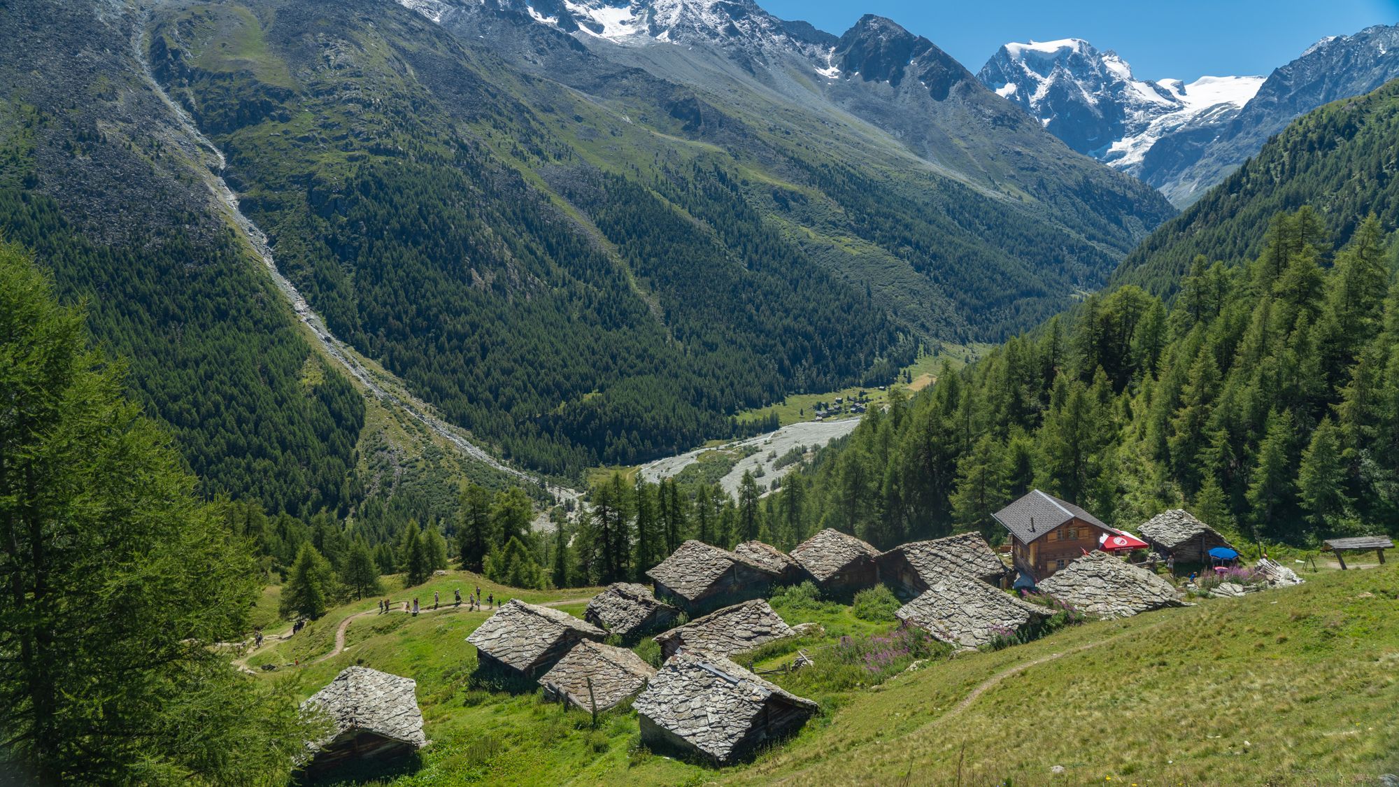 barns near Lac Bleu, Switzerland
