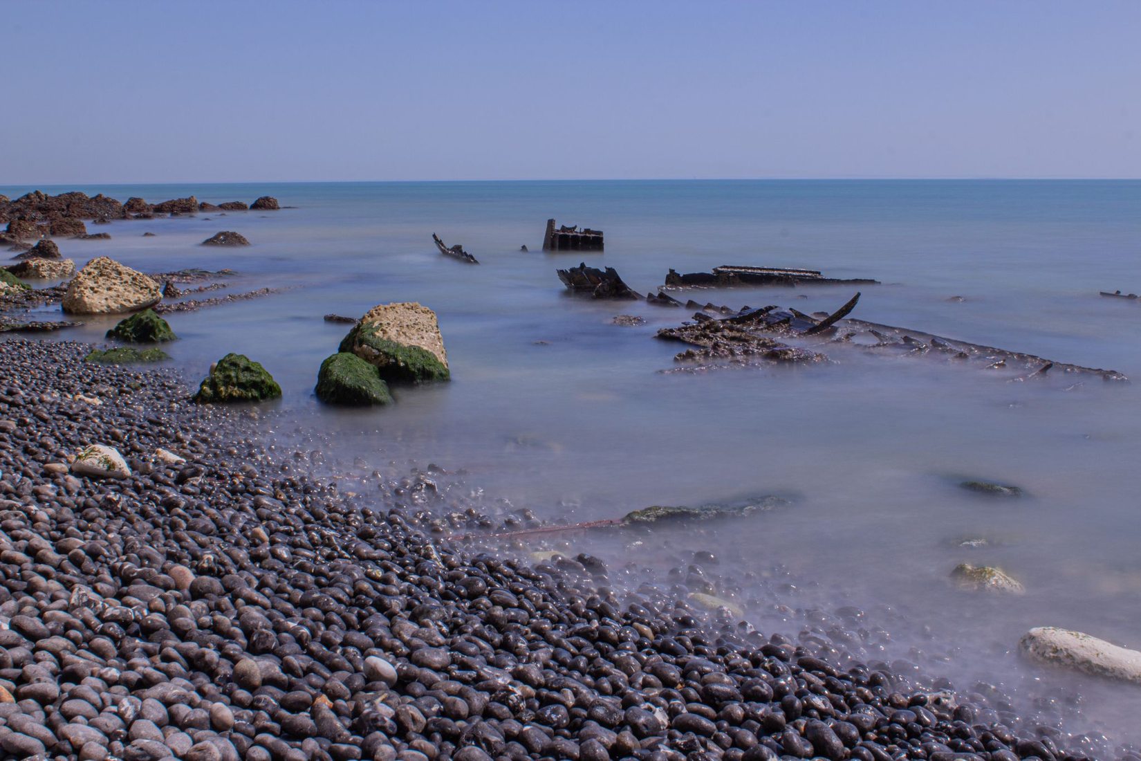 Beach At Base Of Dover Cliffs United Kingdom