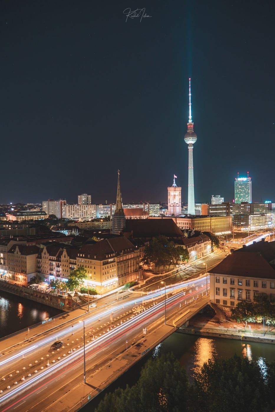 Berlin Skyline from Fischerinsel Skyscraper, Germany