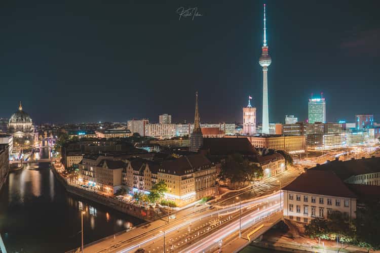 Berlin Skyline from Fischerinsel Skyscraper