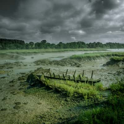 Boat cimetery, Le Bono, France